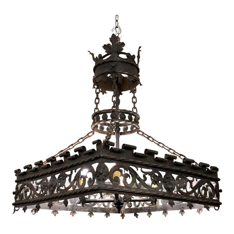 Antique 19th Century English Traditional Wrought Iron Tavern Fixture 1