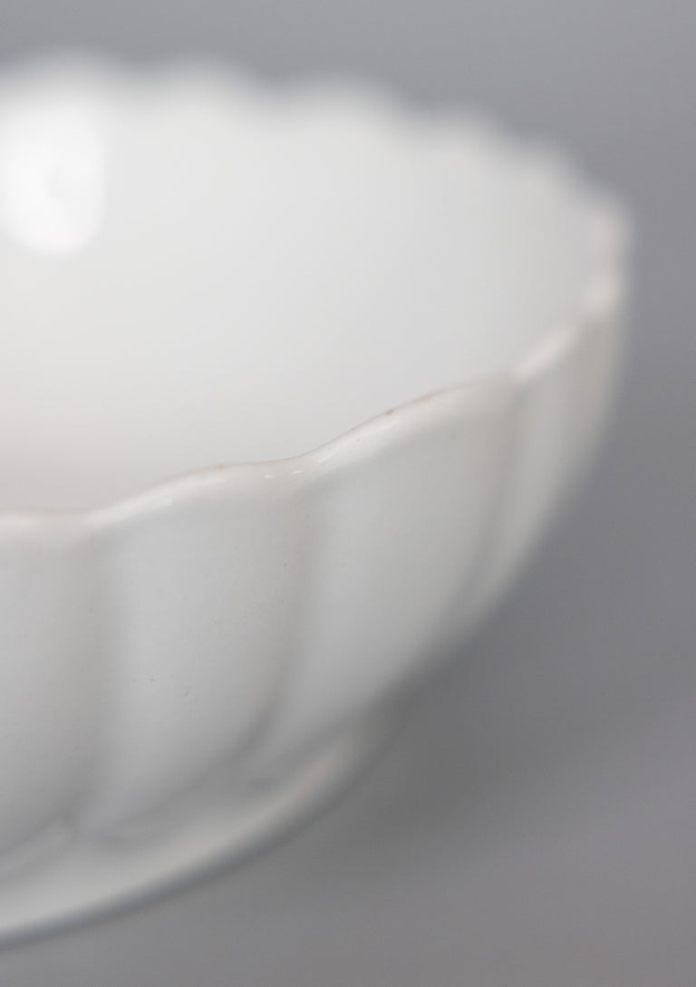 Antique 19th Century English White Ironstone Fluted Bowl at 1stDibs