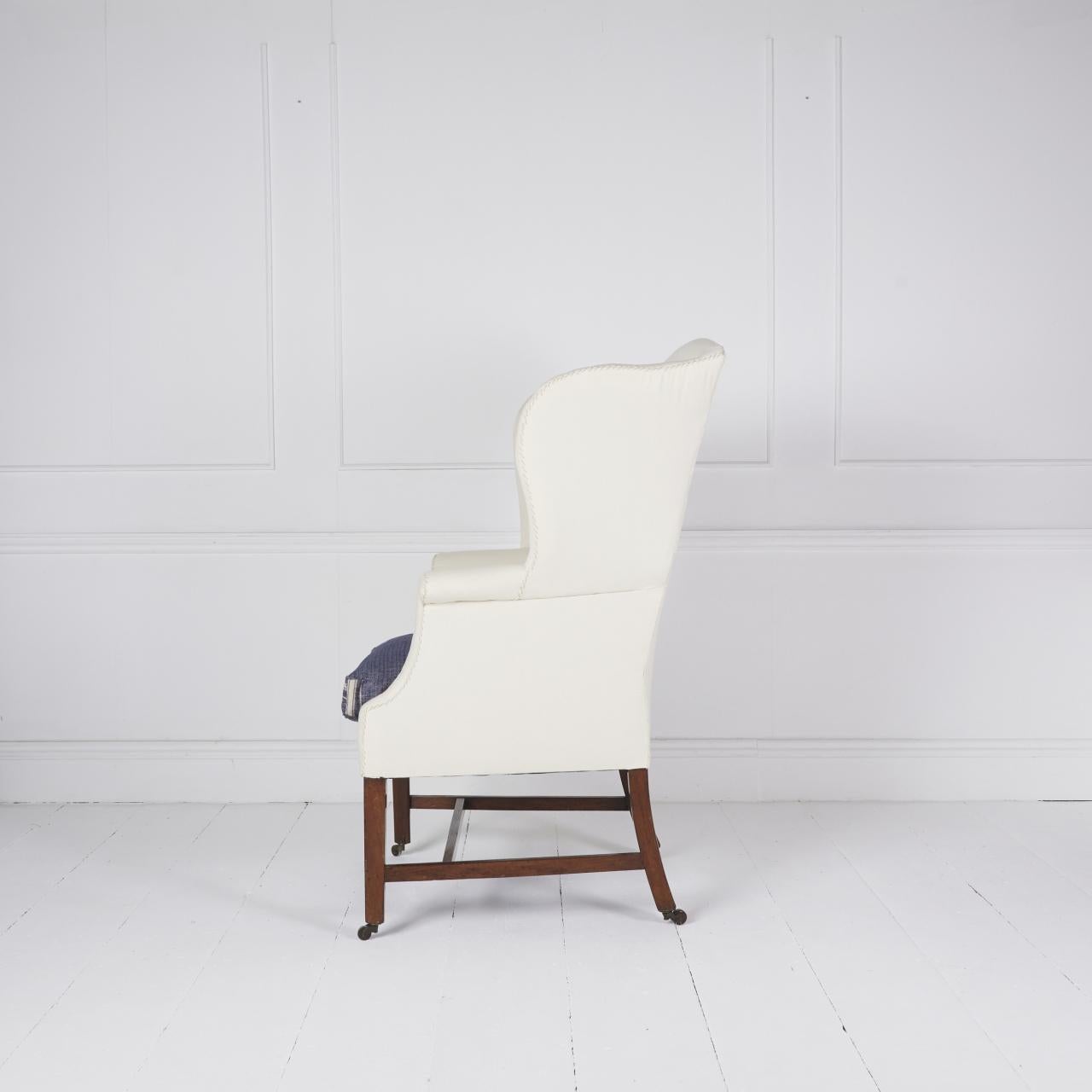 Ancienne chaise à oreilles anglaise du 19ème siècle en vente 5