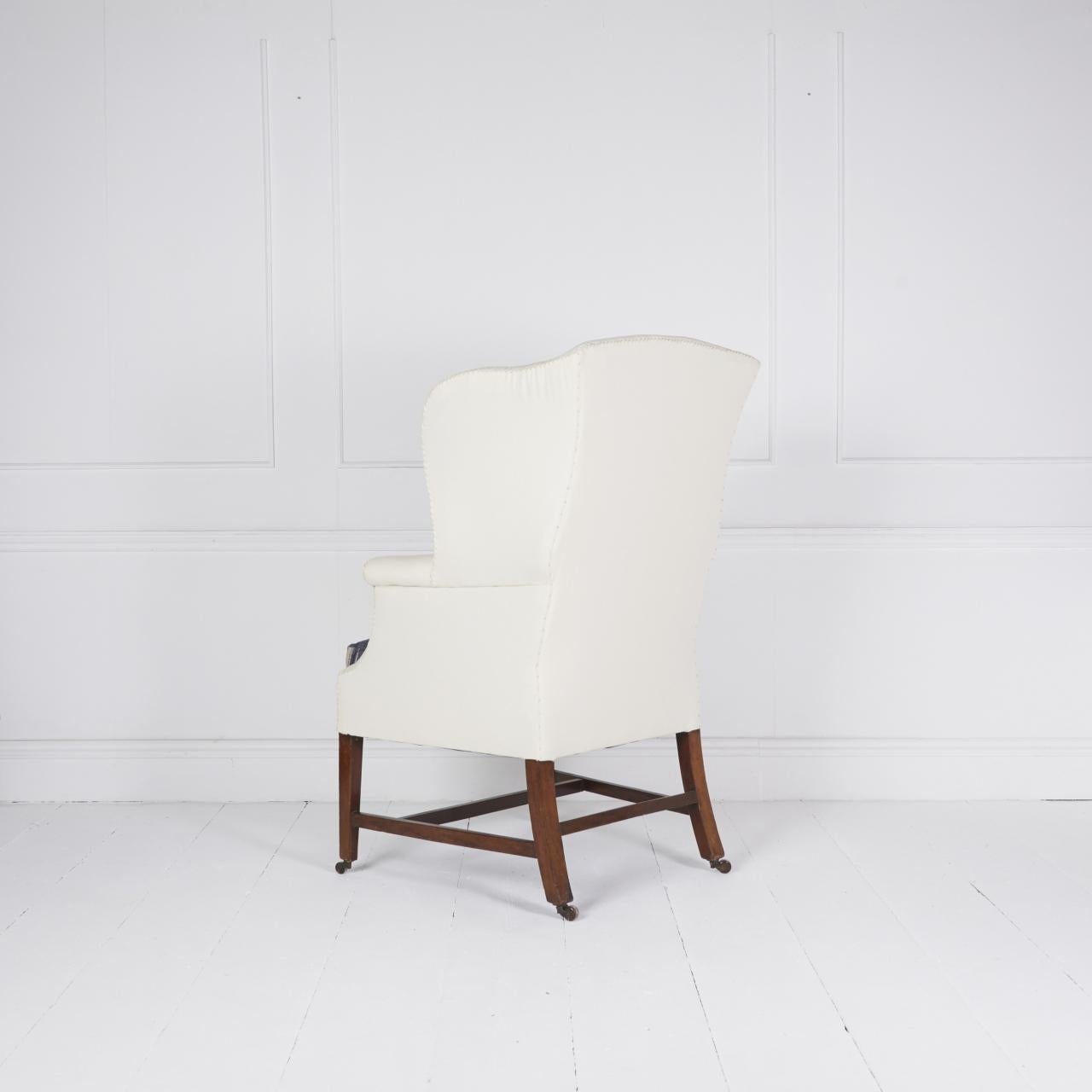 Ancienne chaise à oreilles anglaise du 19ème siècle en vente 6