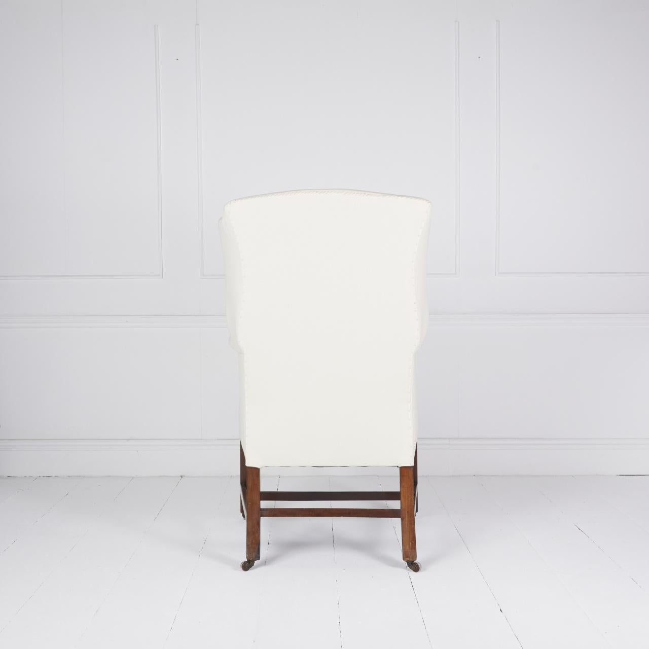 Ancienne chaise à oreilles anglaise du 19ème siècle en vente 7