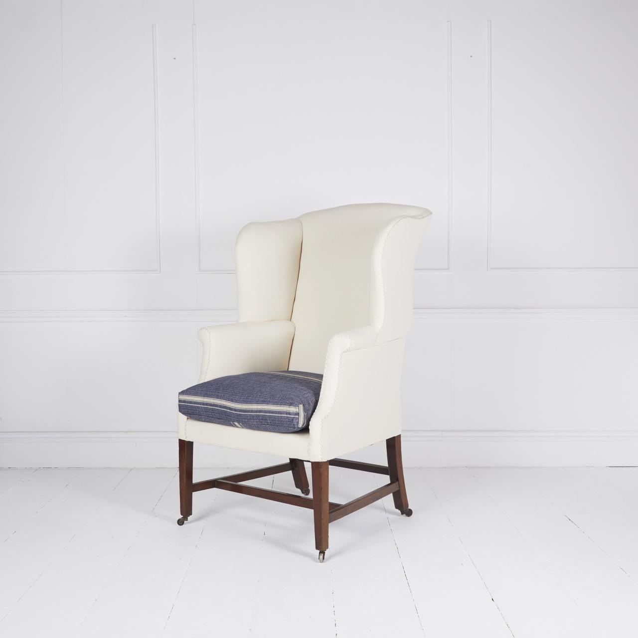 Anglais Ancienne chaise à oreilles anglaise du 19ème siècle en vente