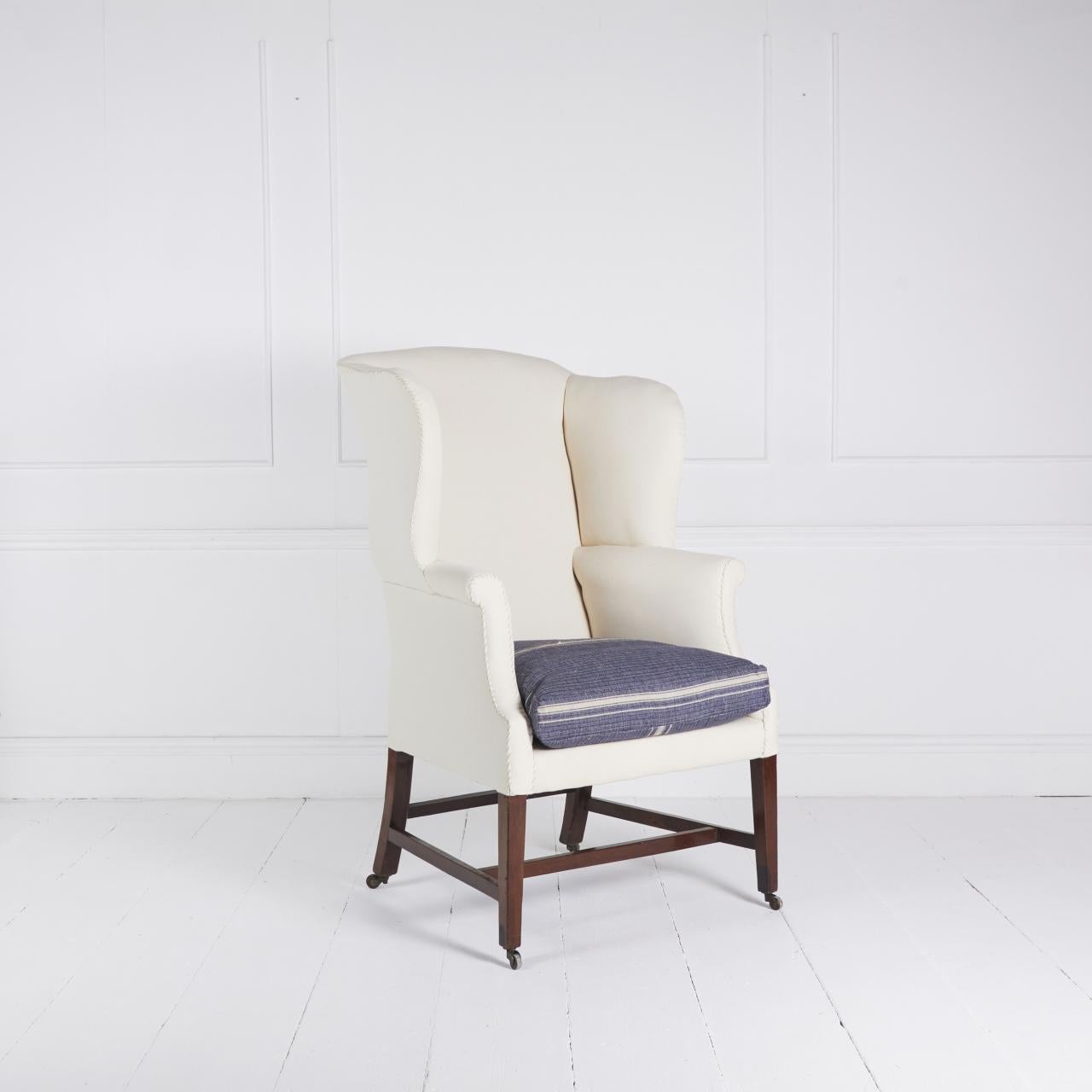 Ancienne chaise à oreilles anglaise du 19ème siècle Bon état - En vente à Stroud, GB
