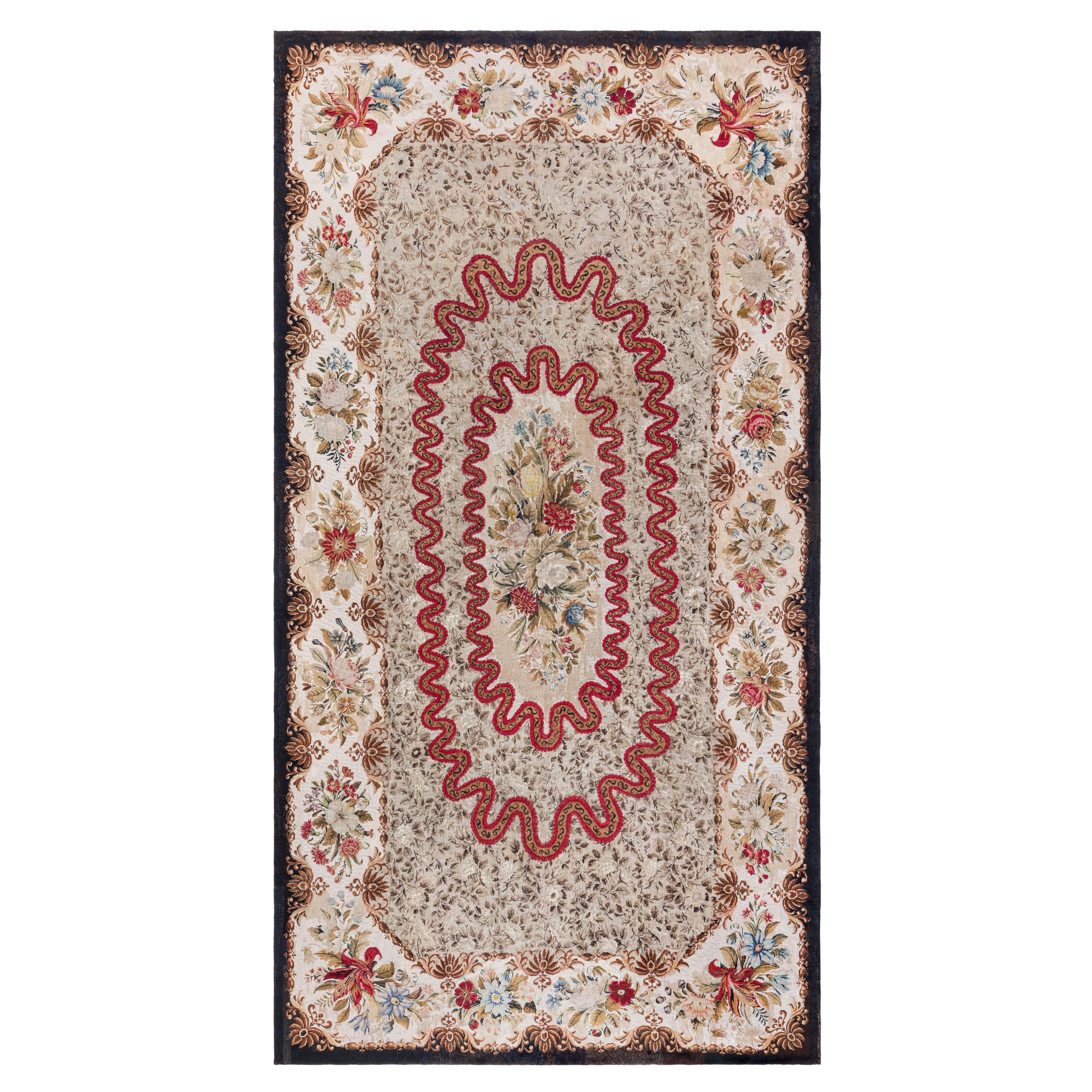 Antique 19th Century European Needlepoint Rug Doris Leslie Blau