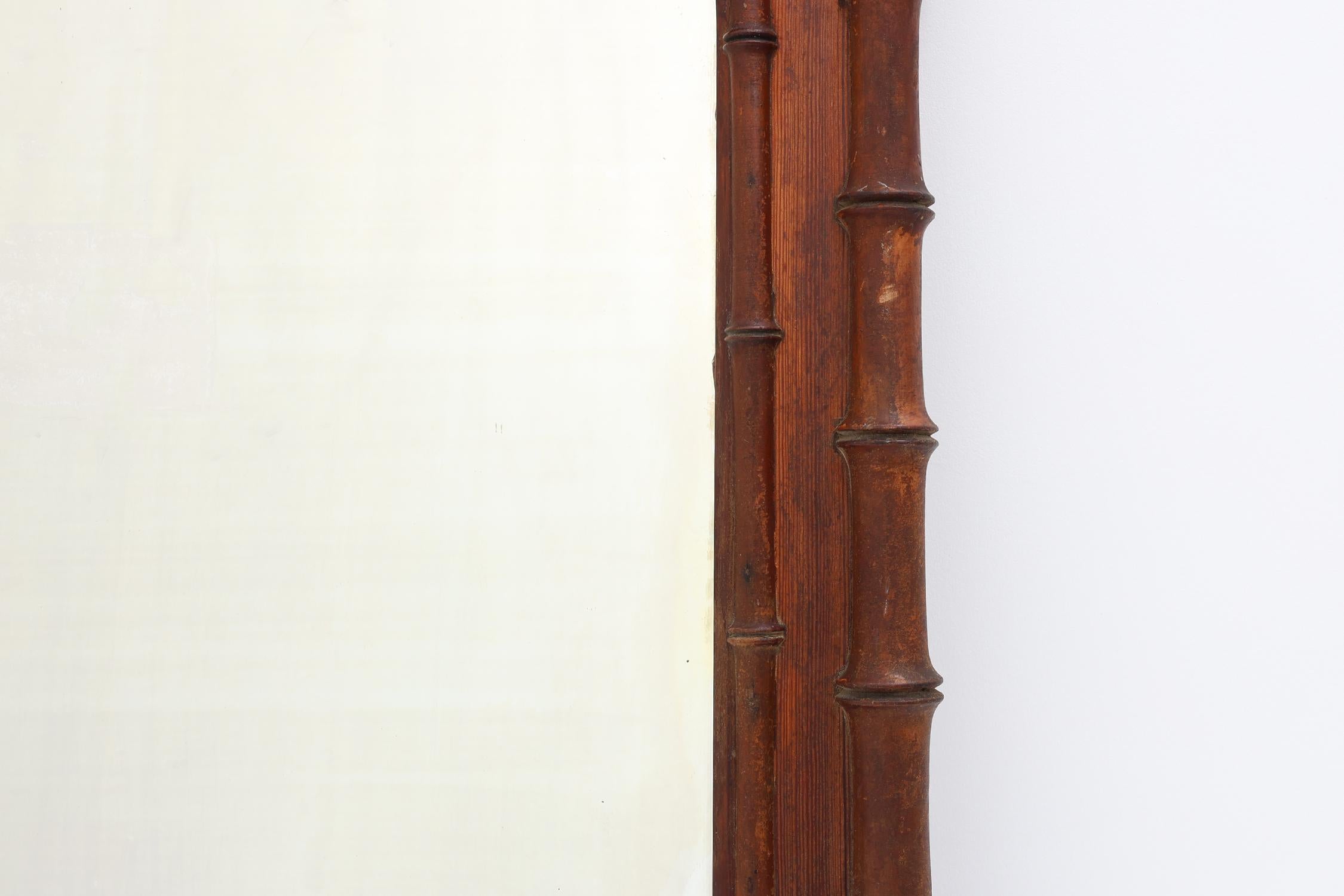 Francese Antique Mirror in legno di bambù del XIX secolo, Francia in vendita