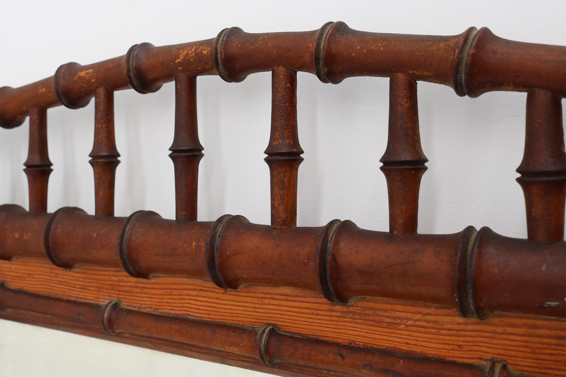 Antique Mirror in legno di bambù del XIX secolo, Francia in vendita 2