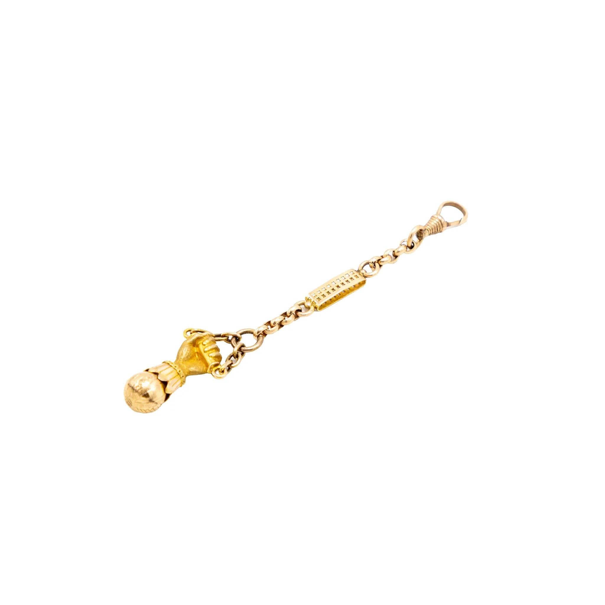 Pendentif Figa antique du 19e siècle en or 18 carats en vente 1