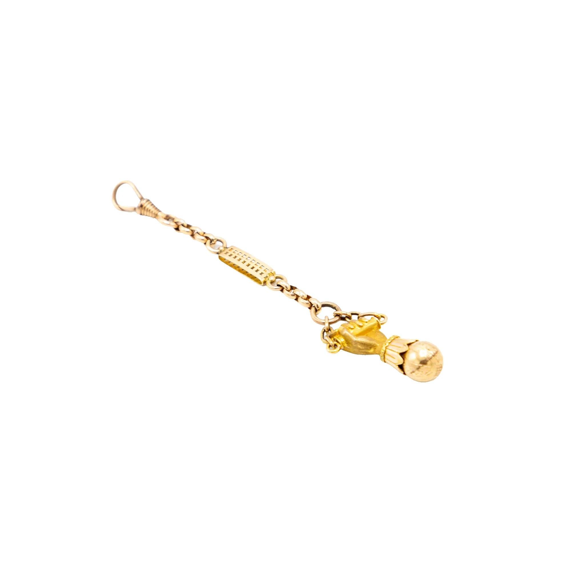 Pendentif Figa antique du 19e siècle en or 18 carats en vente 2