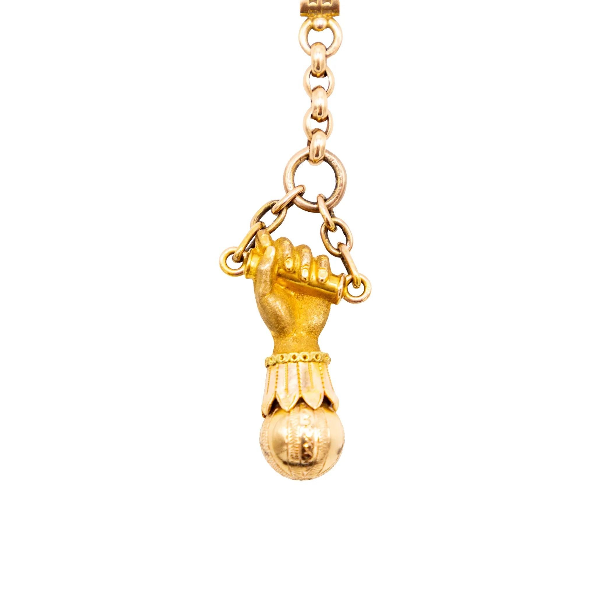 Pendentif Figa antique du 19e siècle en or 18 carats en vente 4