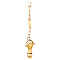 Pendentif Figa antique du 19e siècle en or 18 carats