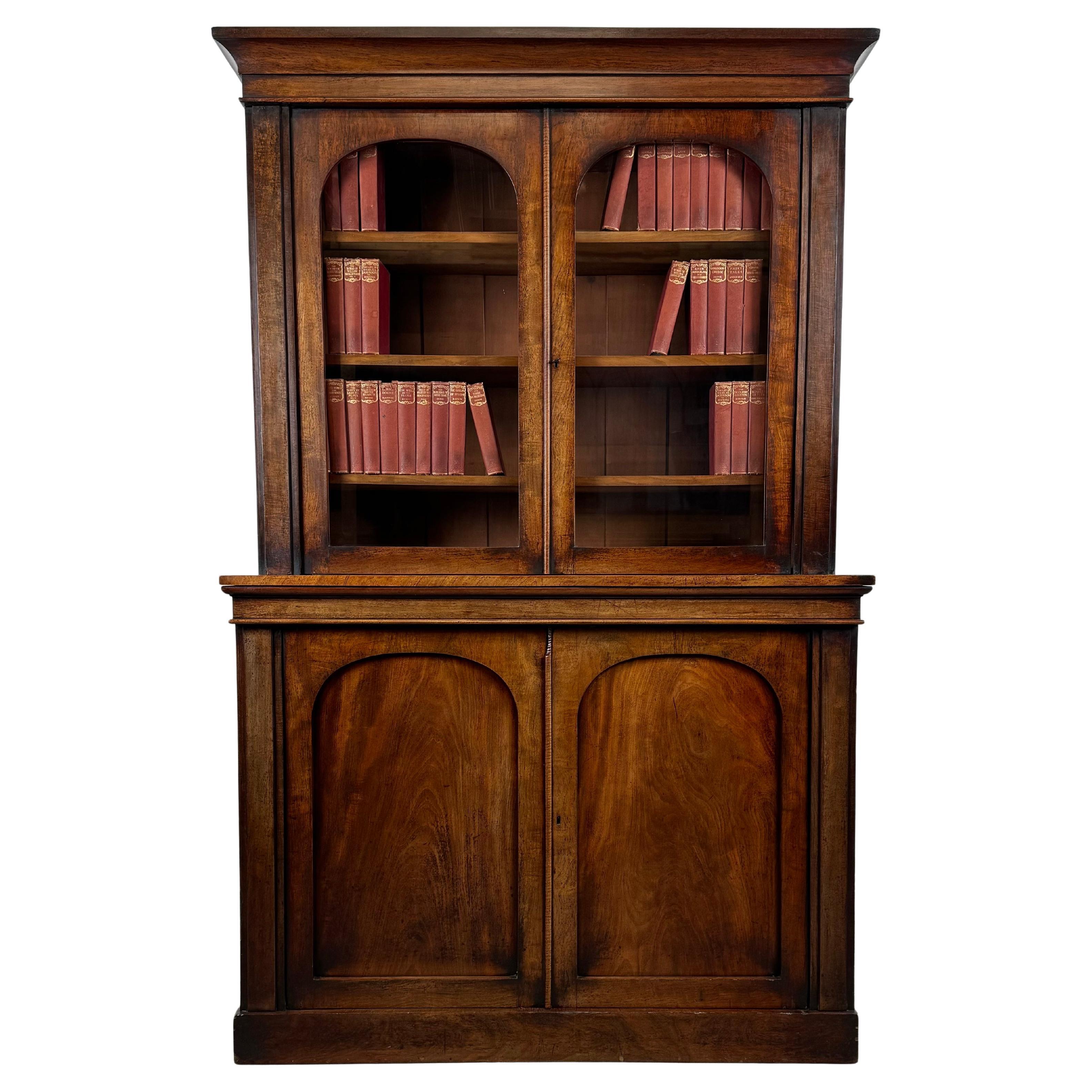 Libreria antica di qualità del XIX secolo in mogano ( REF AFS-3664 )