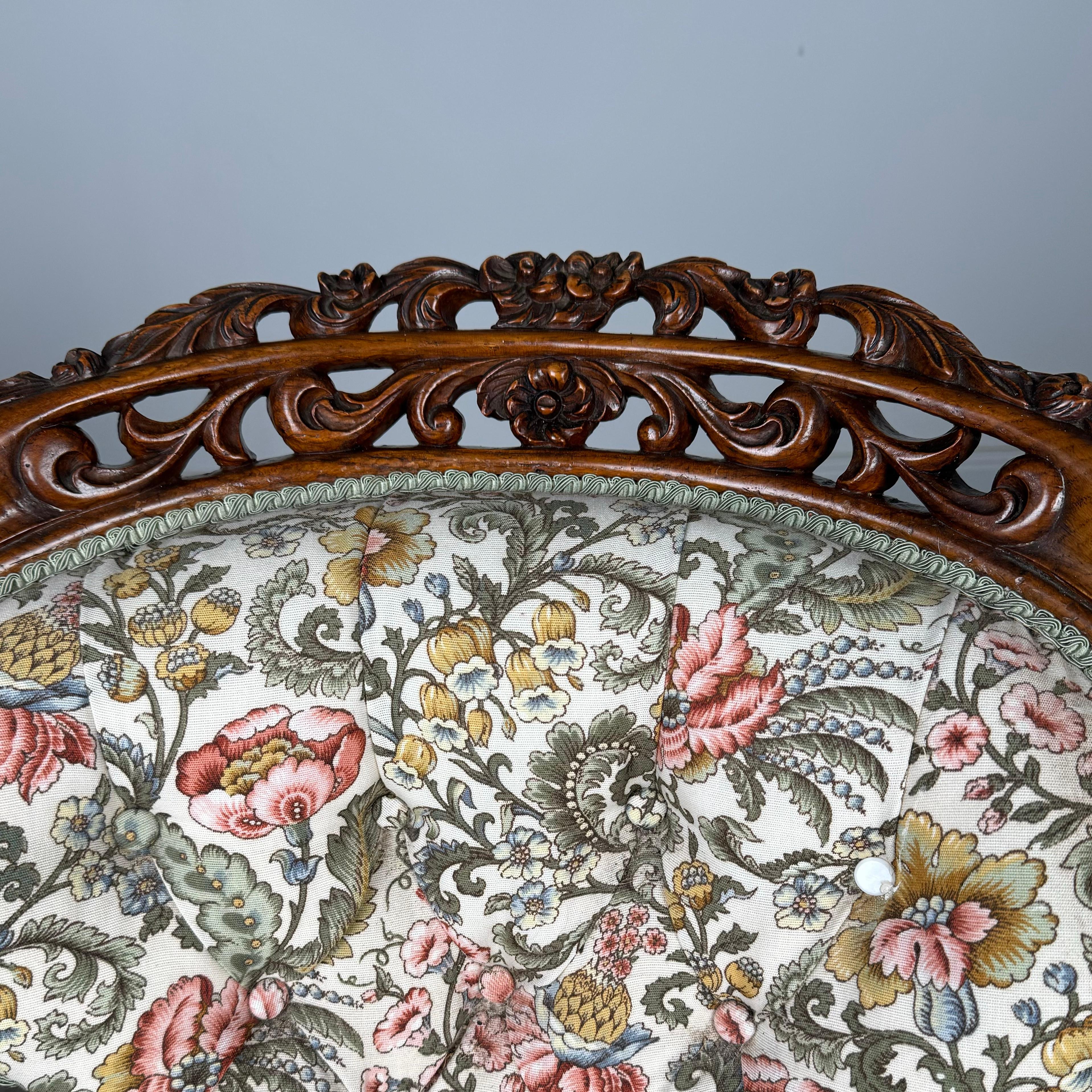 Antica poltrona in Oak intagliata di qualità del XIX secolo ( REF AFS-3295 ) in vendita 6