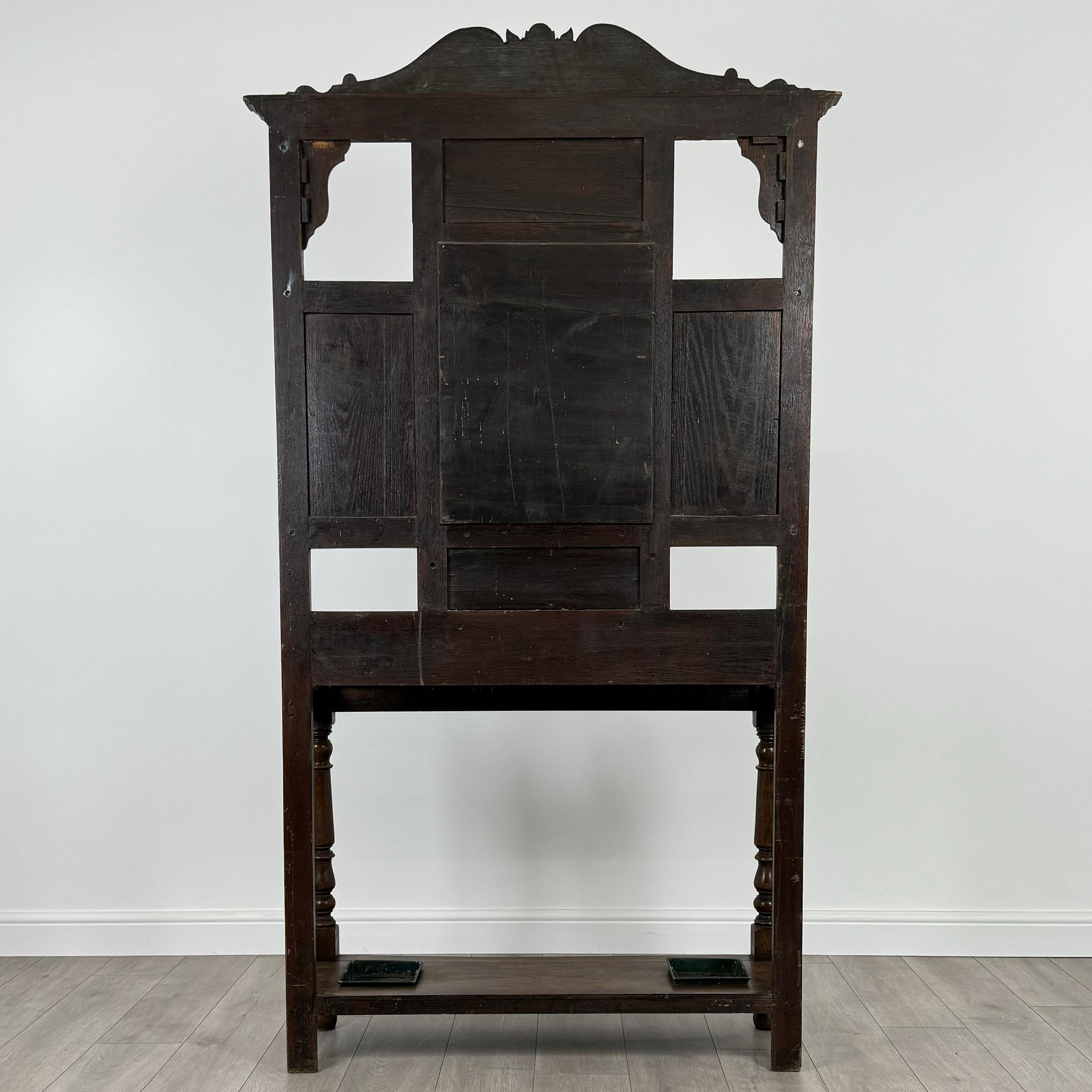 Antique 19th Century Fine Quality Carved Oak Hall Stand ( REF AF-3682 ) For Sale 2