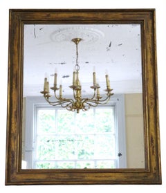 Antique Mirror del XIX secolo, grande specchio da parete dorato di ottima qualità