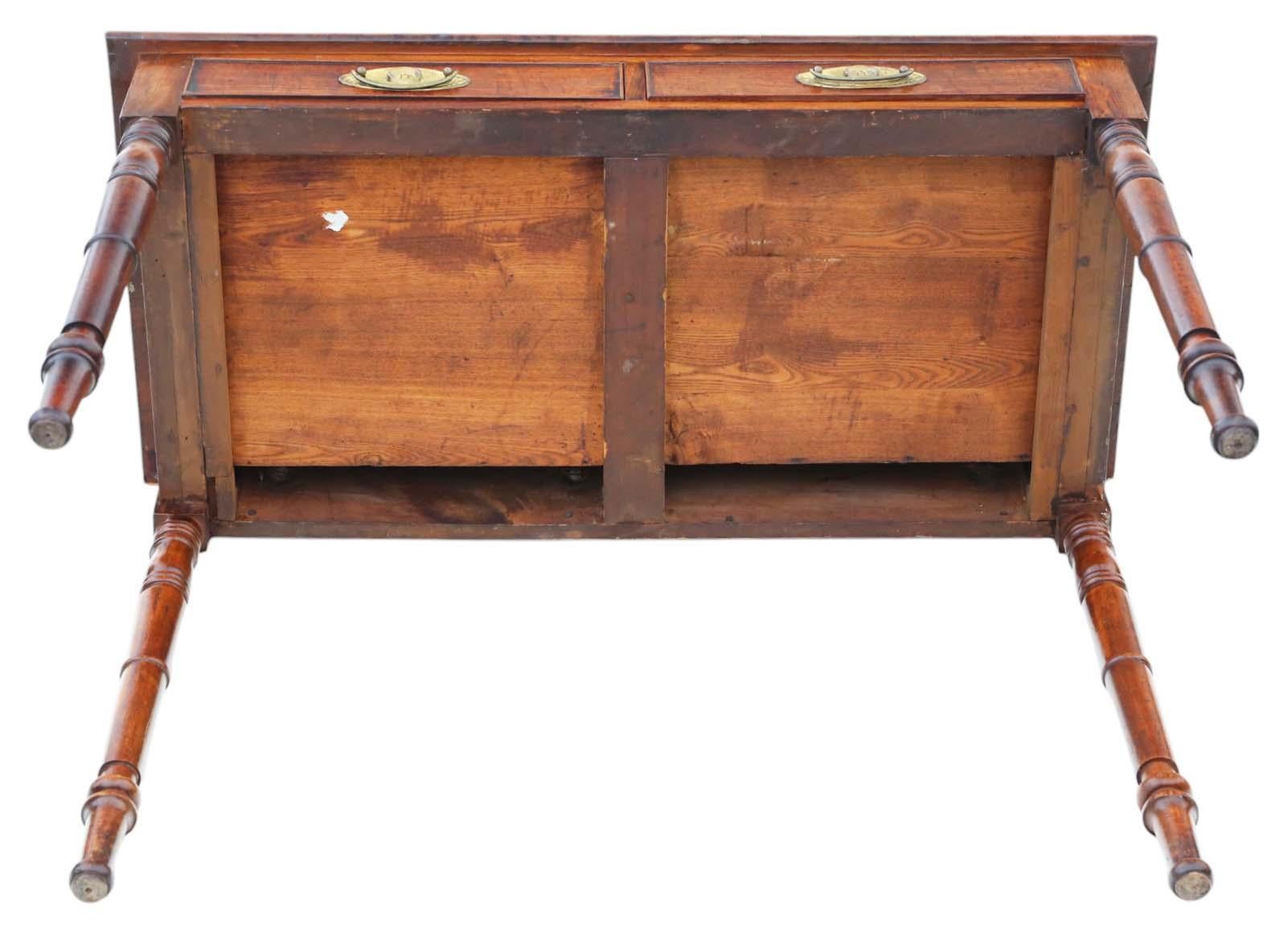 Ancienne table à écrire / coiffeuse en acajou de qualité supérieure du 19e siècle en vente 5