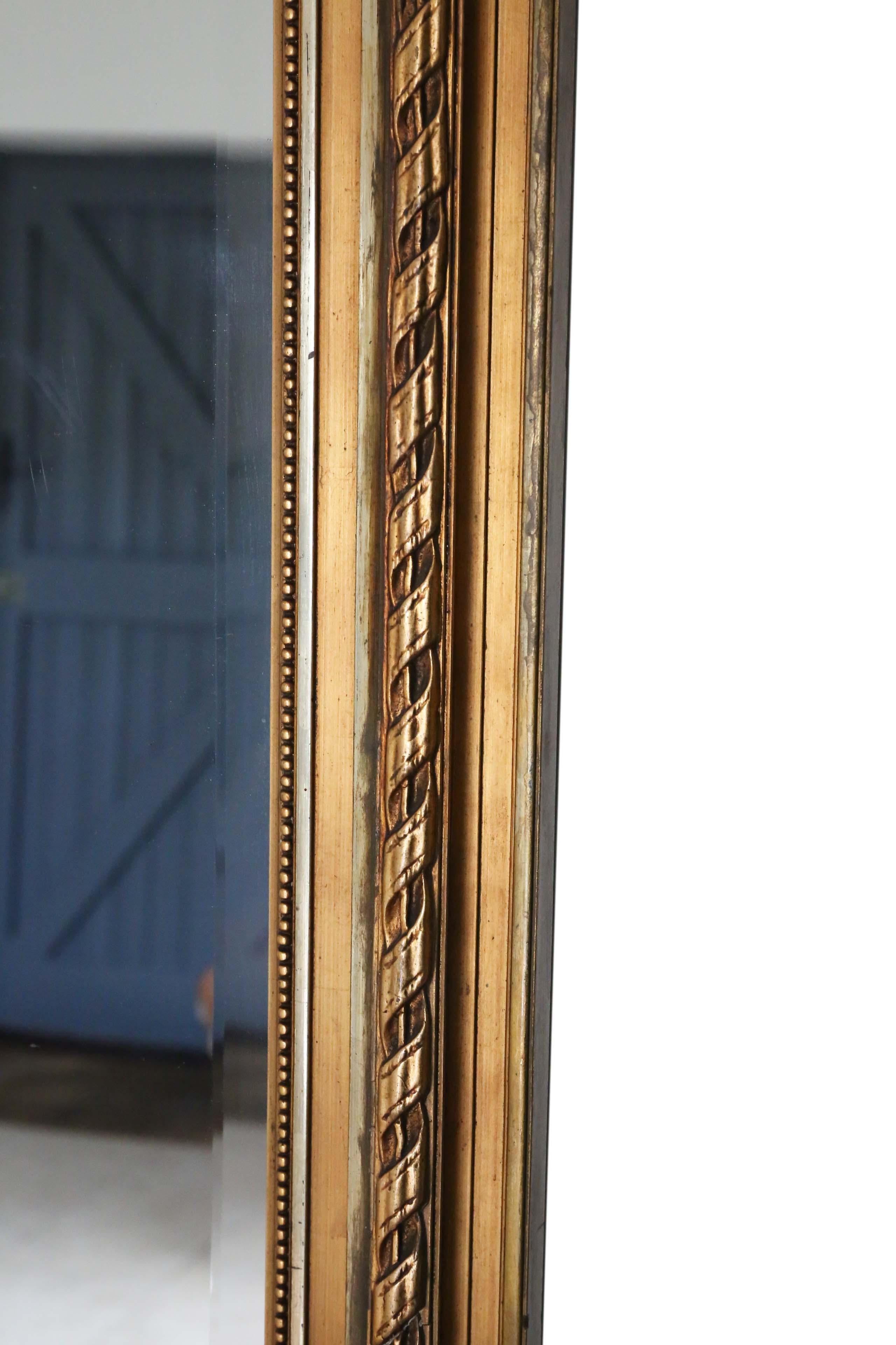 Antique 19th Century Fine Quality Very Large Gilt Full Height Wall Mirror In Good Condition In Wisbech, Cambridgeshire