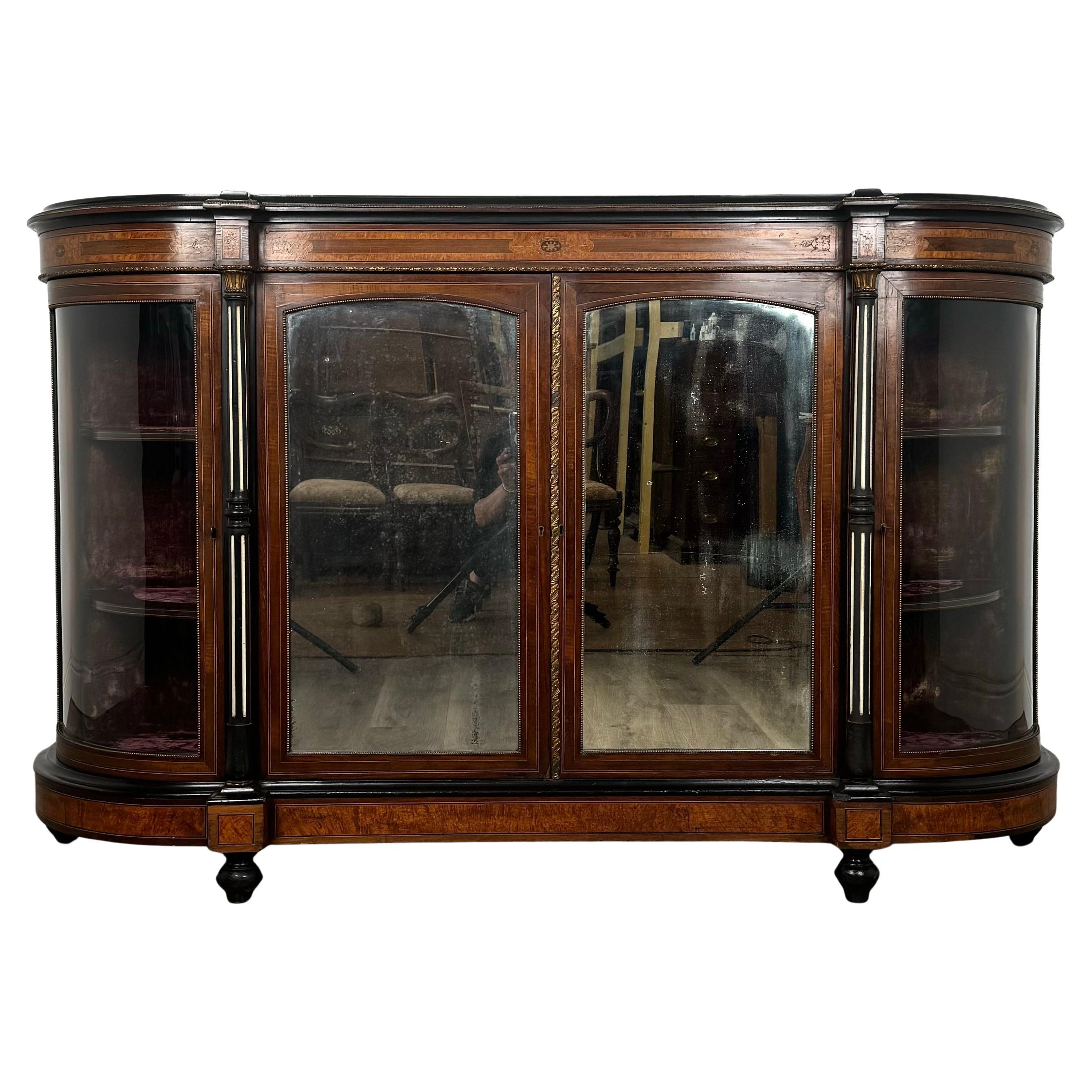 Credenza intarsiata in radica di noce del XIX secolo ( REF AFS-3412 ) in vendita