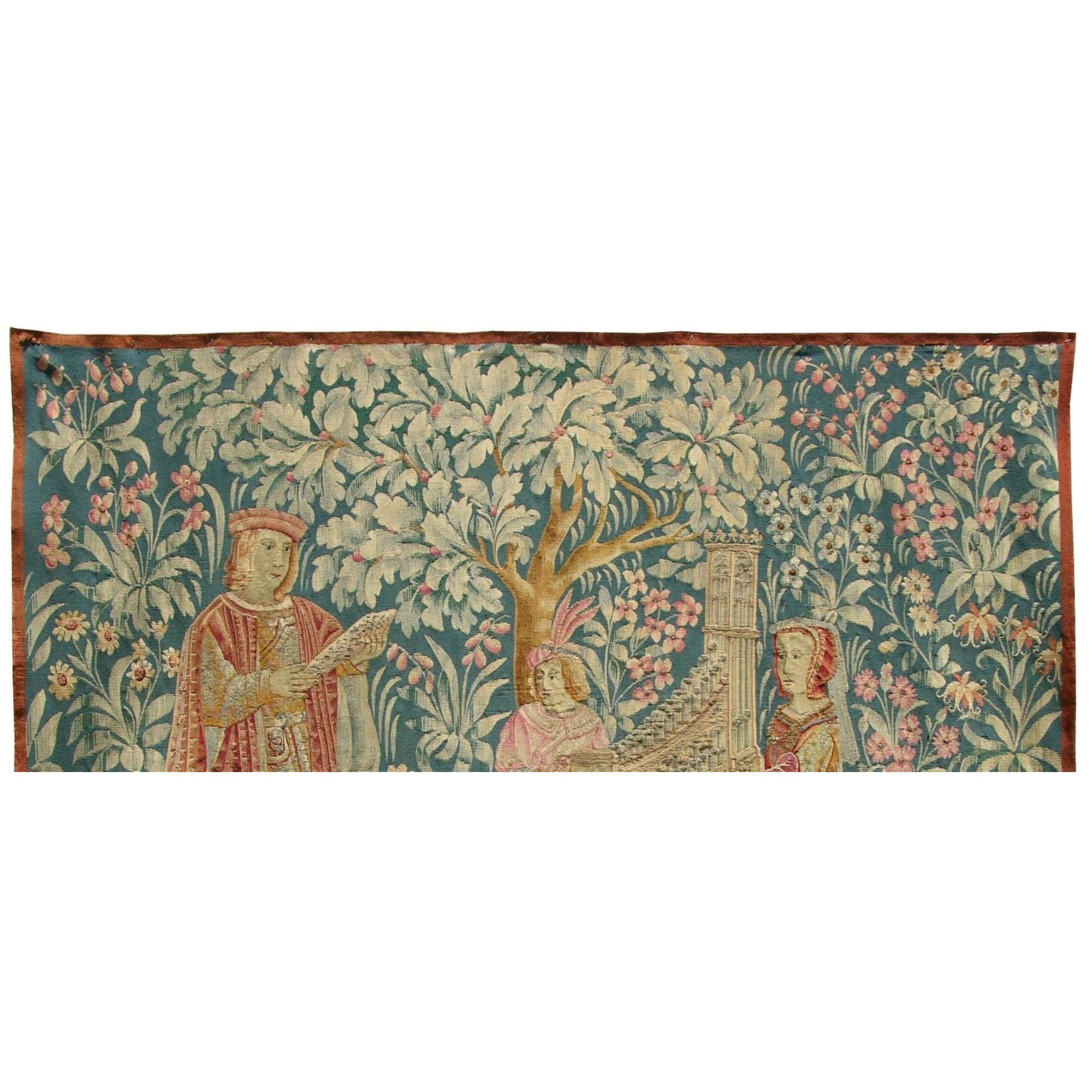 Unknown Antique 19th Century Flrmish Tapestry 5'7
