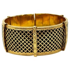 Antique 19th Century French 18K Gold and Enamel Bracelet