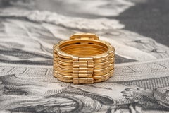 Antique 19th Century French 18k Gold Convertible Ring Bracelet Pave Diamond
