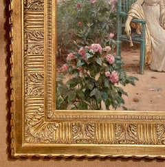 Antique 19th Century French Adrien Moreau (1843-1906) Oil on Canvas Painting
