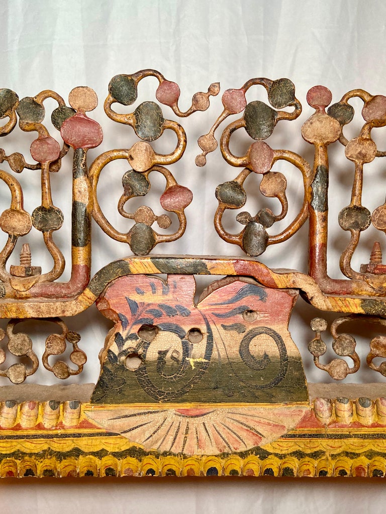 Antique 19th Century French Alsatian Wood and Iron Ceremonial Yoke