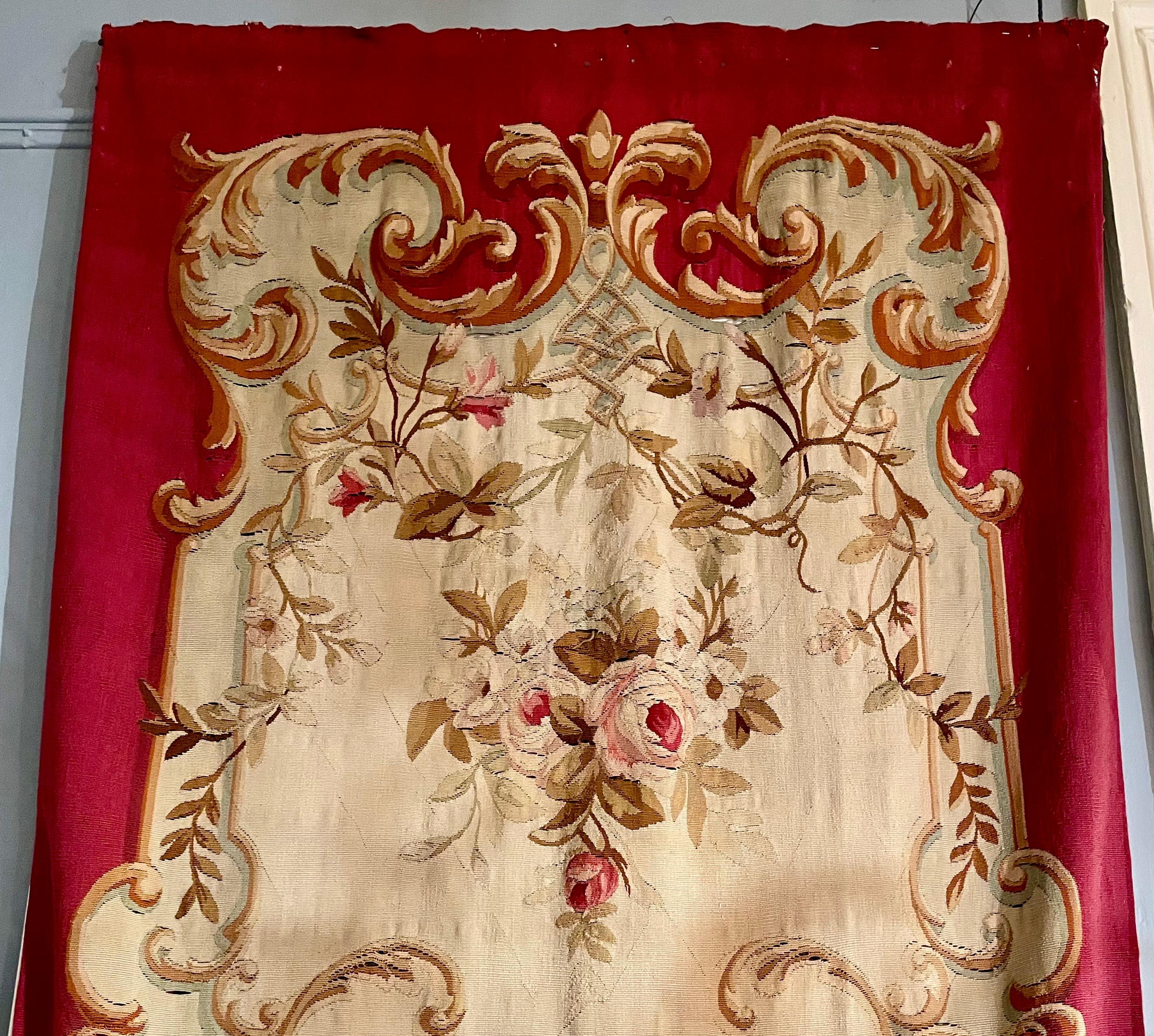 Antiguo Tapiz de Aubusson Francés del Siglo XIX, Circa 1860. en venta 1