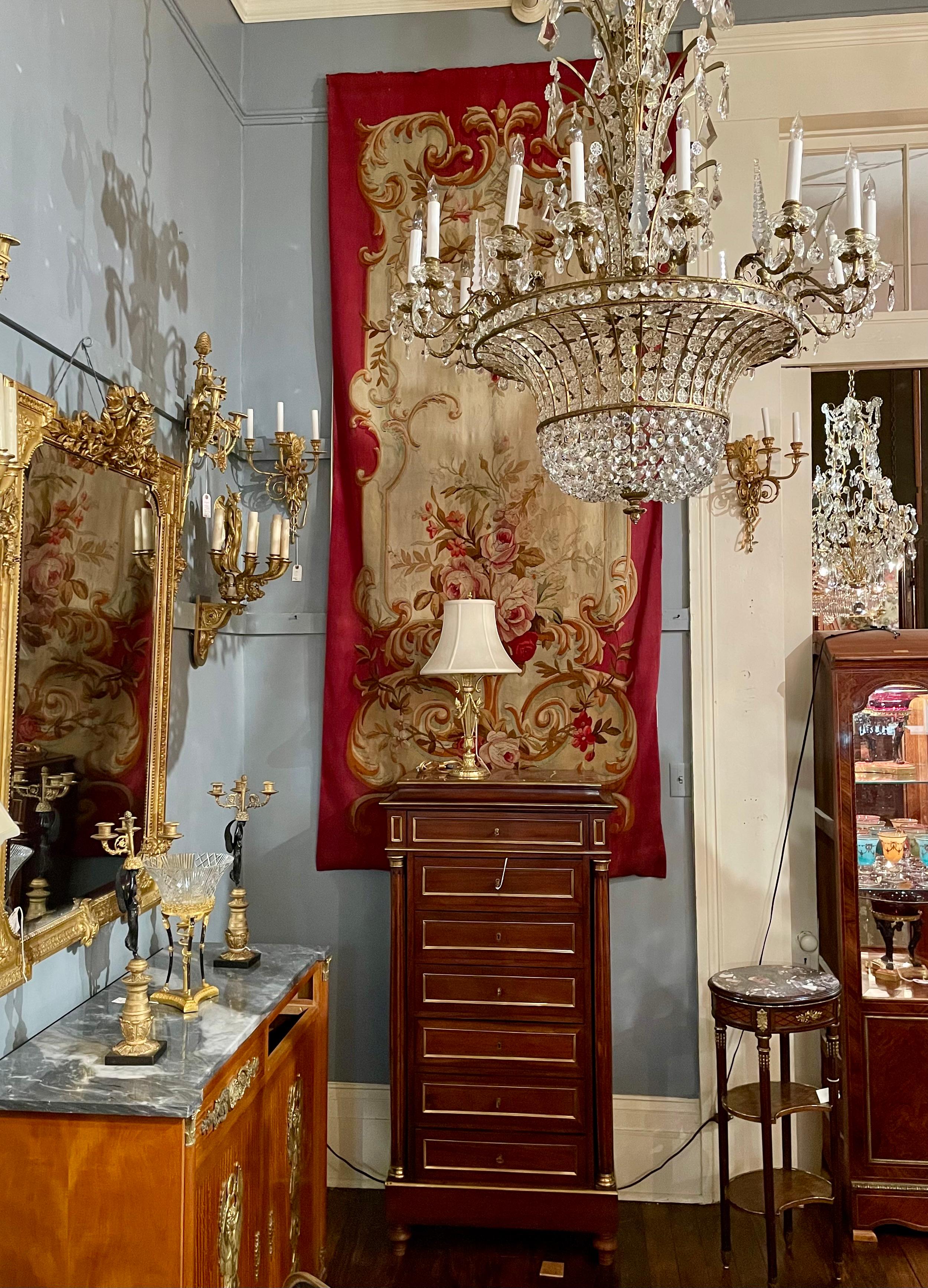 Antiguo Tapiz de Aubusson Francés del Siglo XIX, Circa 1860. en venta 3