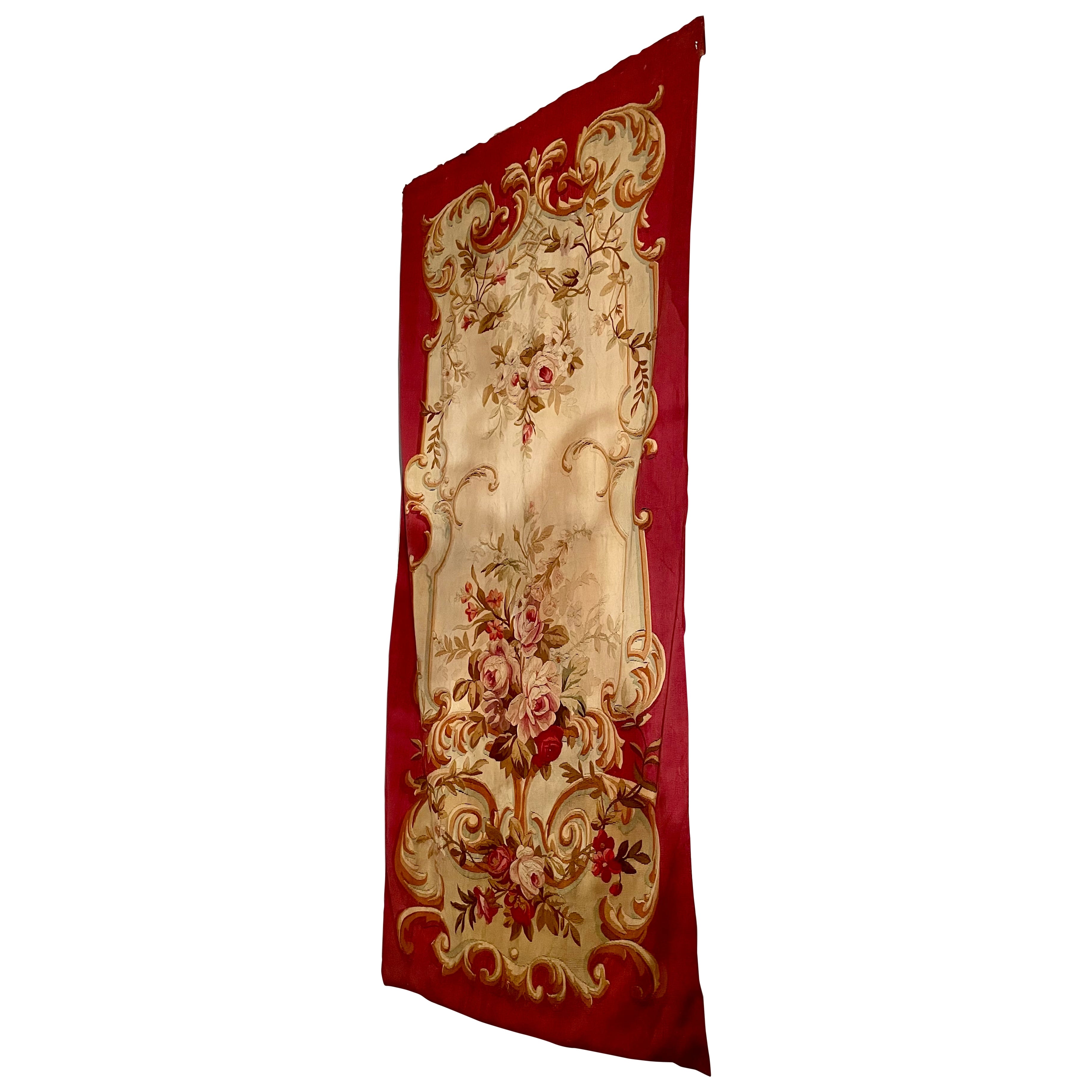 Antique 19th Century French Aubusson Tapestry, CIRCA 1860.