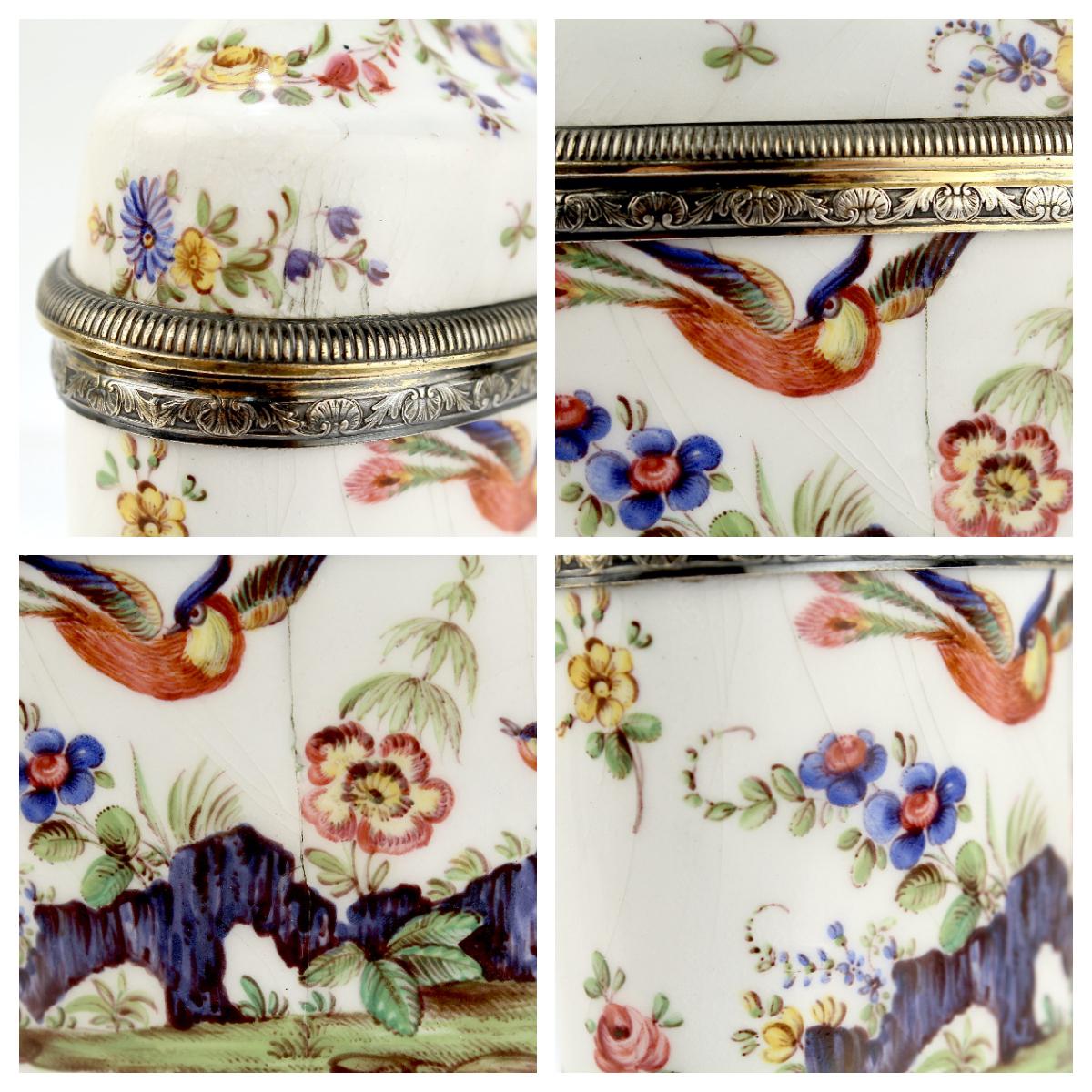 Antiguo Jarrón de Té Francés Beaux-Arts del Siglo XIX de Risler, montado en plata y esmaltado en venta 11