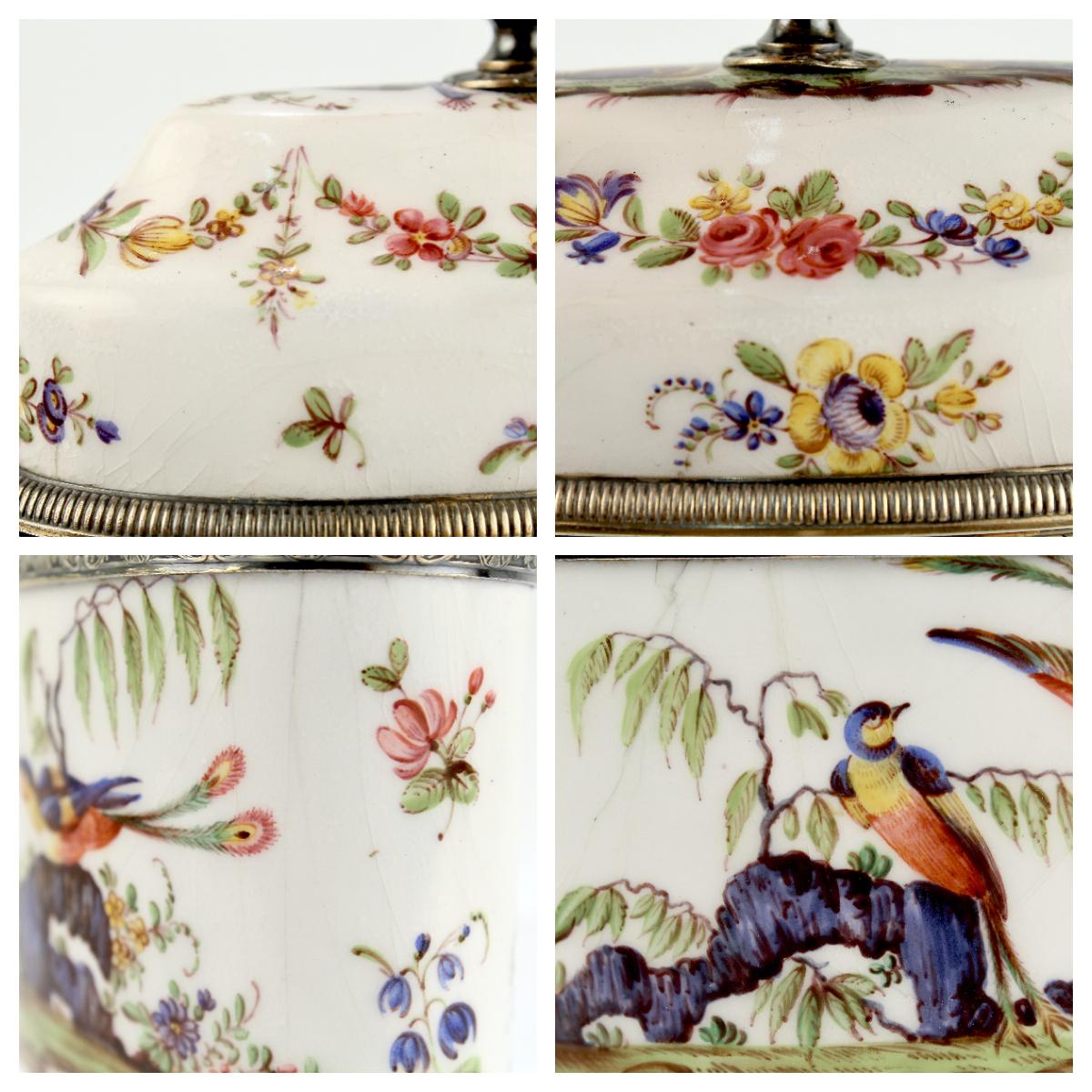 Antiguo Jarrón de Té Francés Beaux-Arts del Siglo XIX de Risler, montado en plata y esmaltado en venta 12