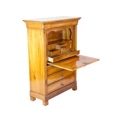 Antique 19th Century French Biedermeier Cherrywood Secretaire