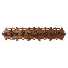 Antique 19th Century French Black Forest / Hunt Coat Rack in Carved Oak Hallway