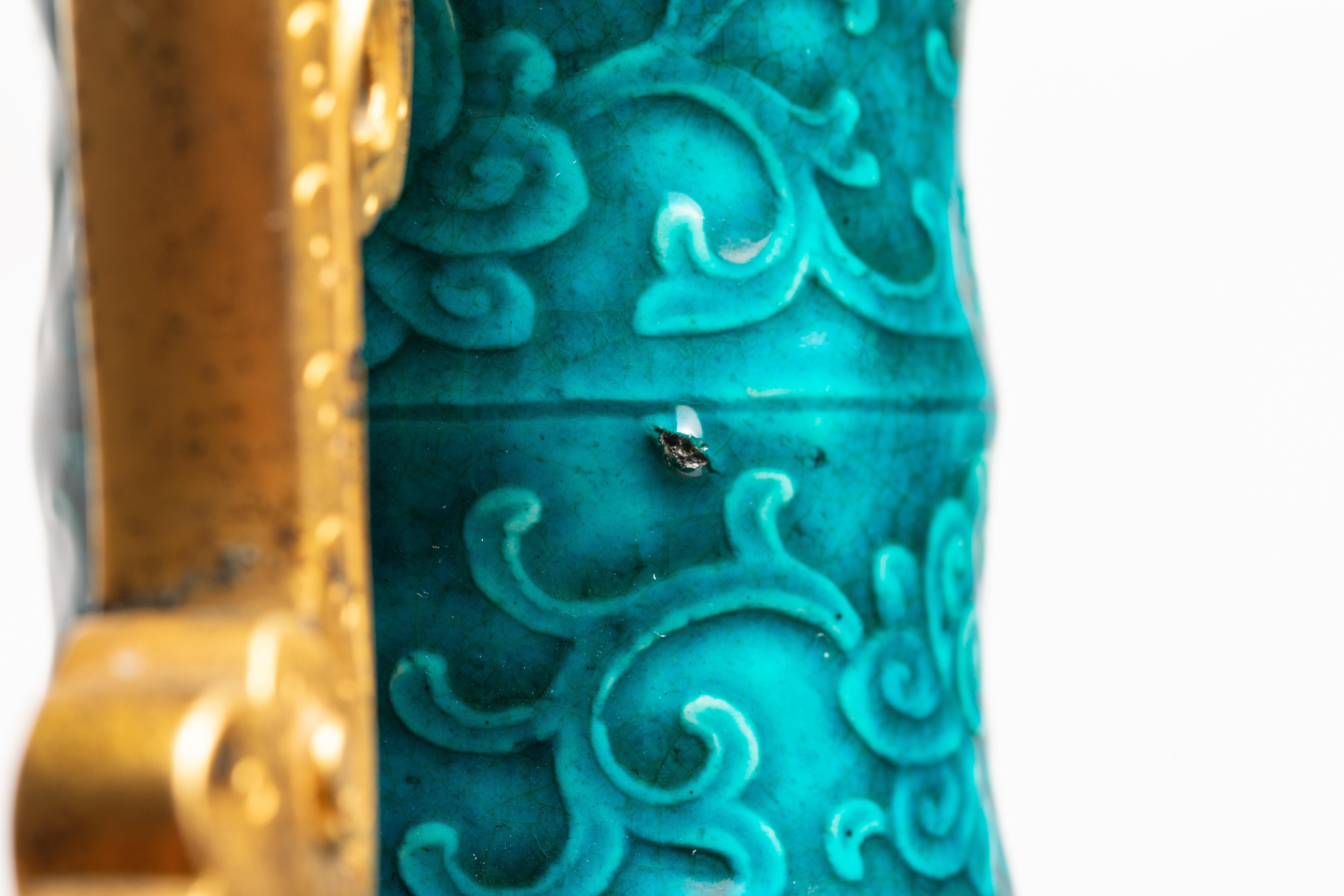 Antique 19th Century French Blue Vase By Théodore Deck For Sale 6