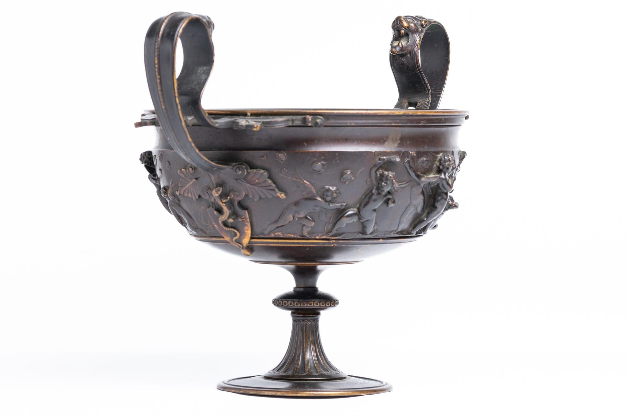 Antike französische Bronzeschale aus dem 19. Jahrhundert von Ferdinand Barbedienne im Zustand „Gut“ im Angebot in Portland, England
