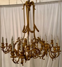 Antique 19th Century French Bronze D'oré Chandelier by Ferdinand Barbedienne