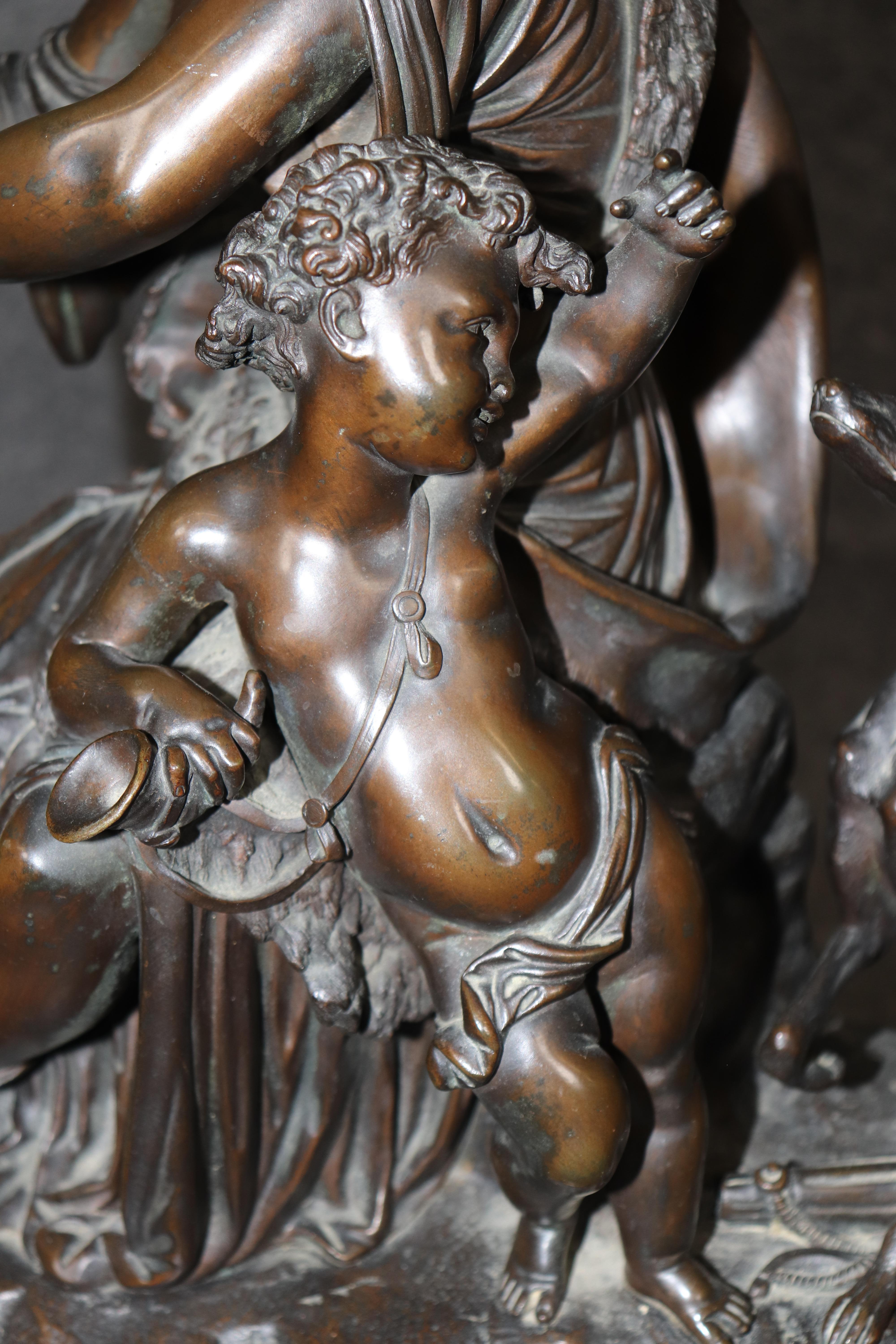 Antique 19th Century French Bronze Sculpture of Diana the Huntress by A. Moreau For Sale 3