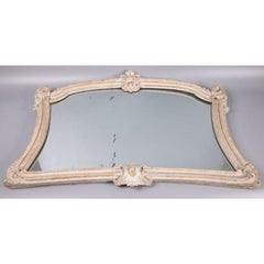 Antique 19th Century French Carved Painted Mirror