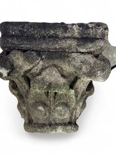 Antique 19th-Century French Carved Stone Column