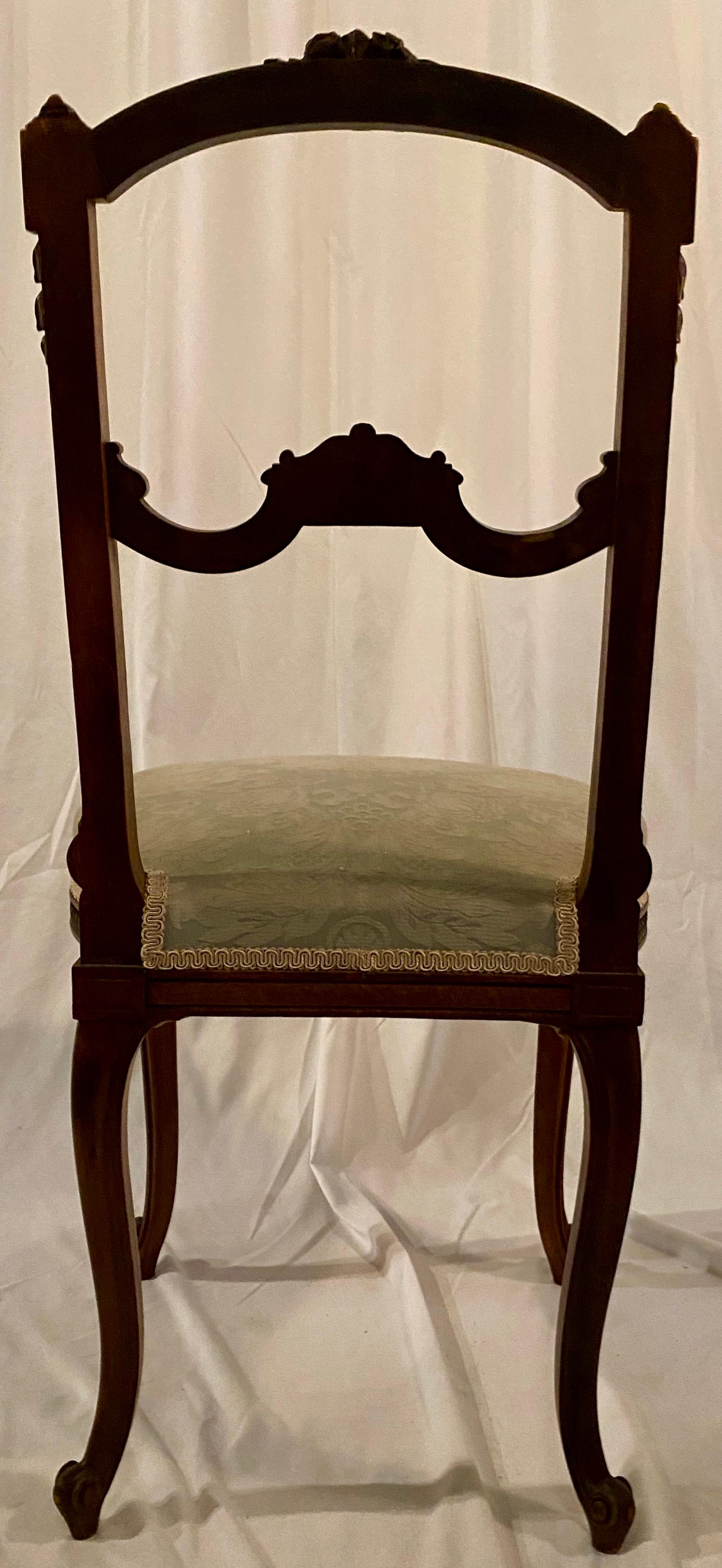 European Antique 19th Century French Carved Walnut Chair For Sale
