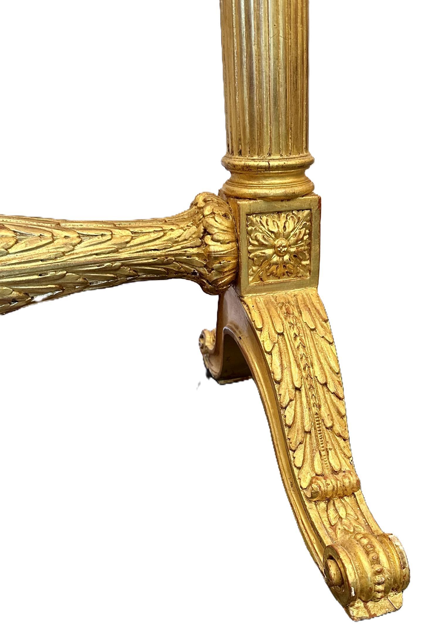 Antique French del XIX secolo in legno intagliato con specchio chevale in foglia d'oro. in vendita 3