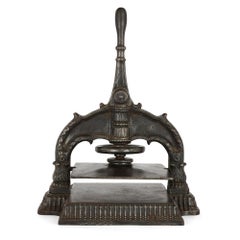 Antique 19th Century French Cast Iron Book Press