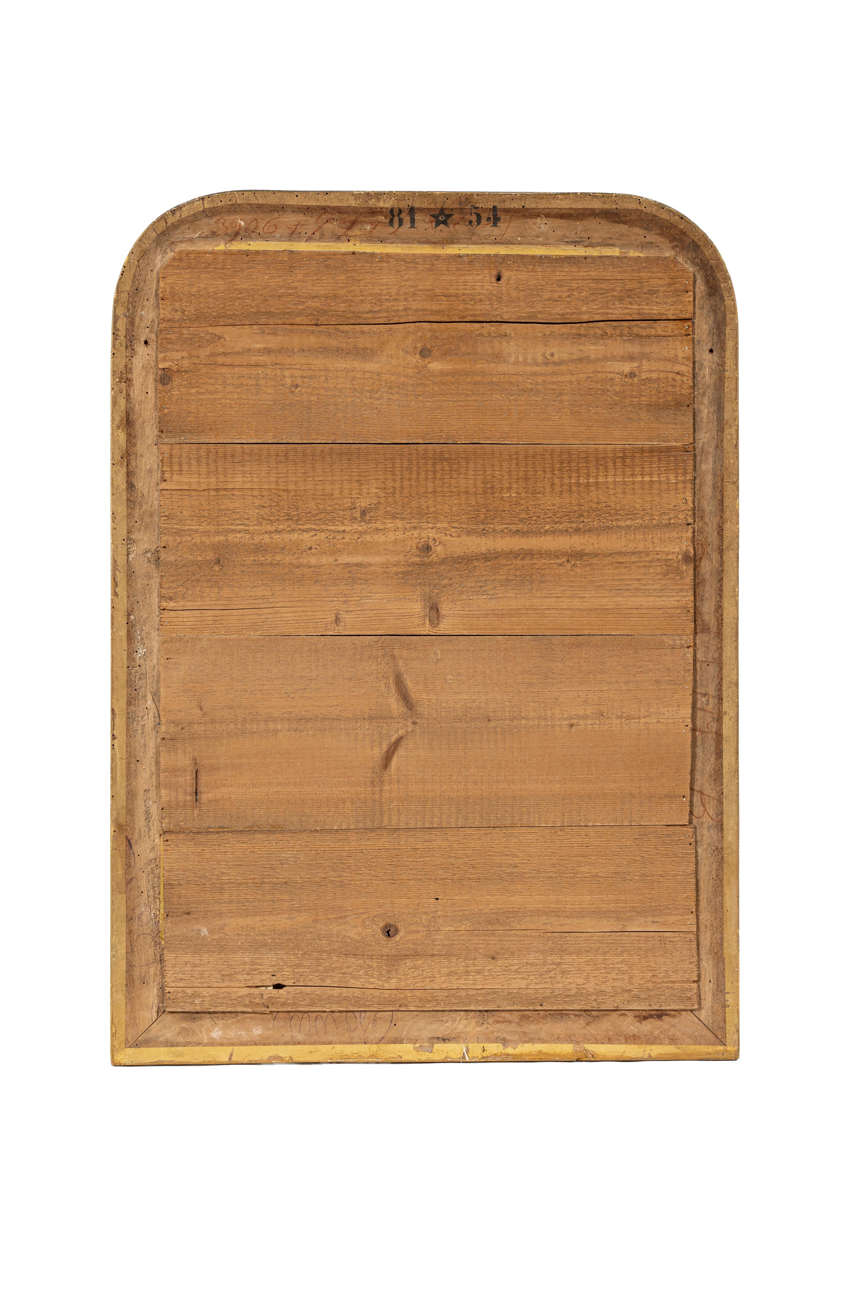 Antique 19th century French cross engraved Gold leaf gilt Louis Philippe mirror For Sale 7