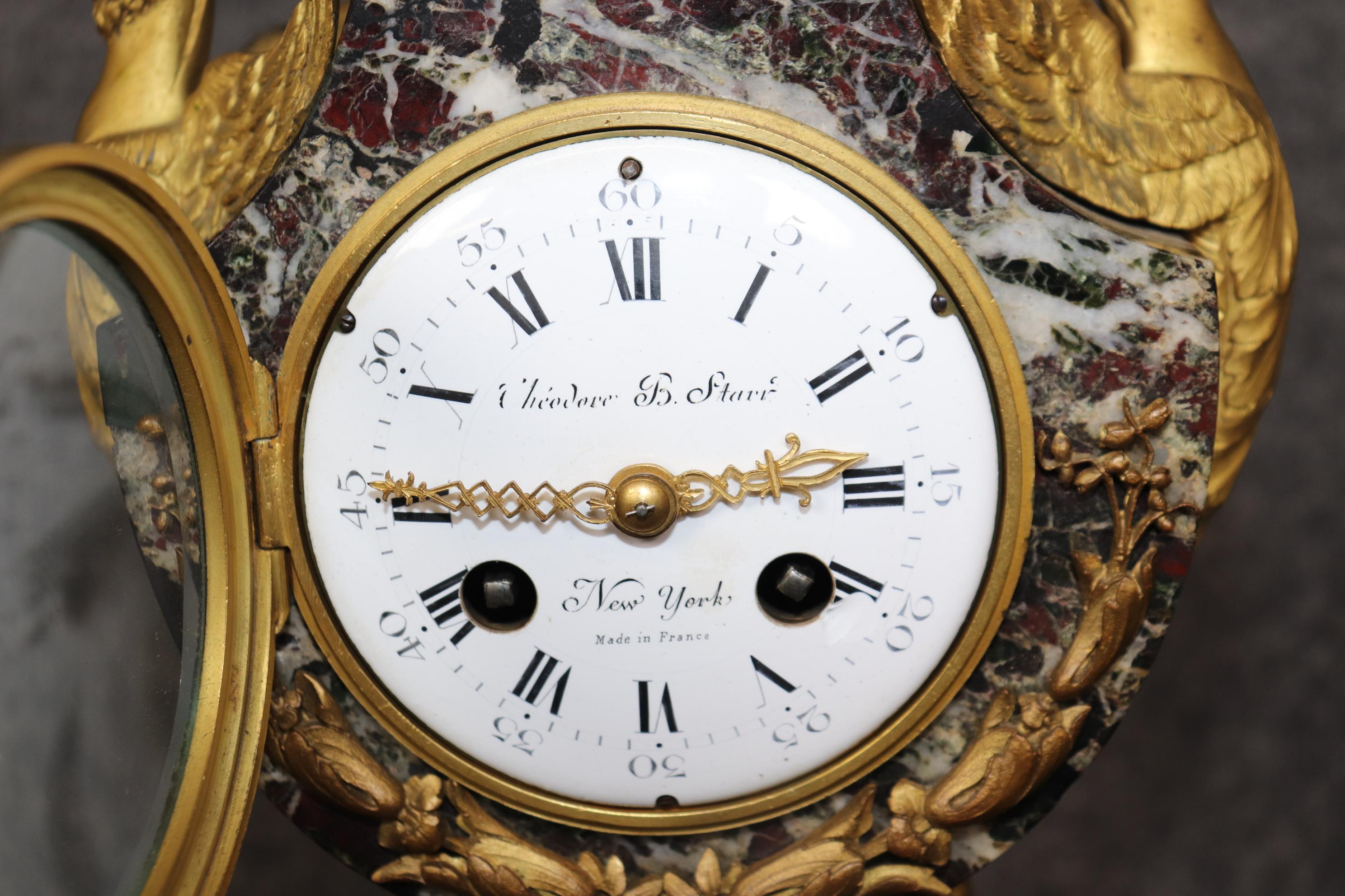 Bronzo Antico orologio in stile impero francese del XIX secolo in ormù di Etienne Maxant Paris in vendita