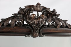 Antique 19th-century French Faux Rosewood Painted Louis Philippe Mirror