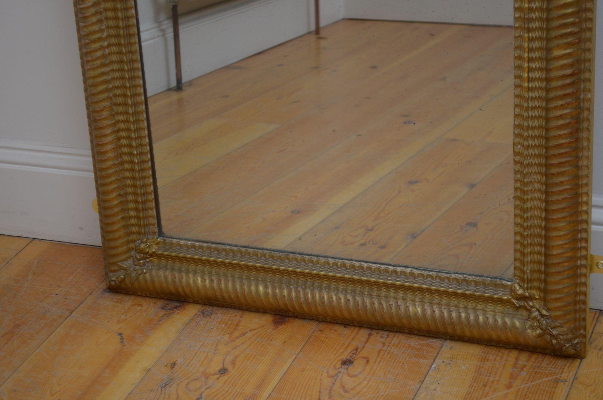 Antique 19th Century French Gilded Mirror In Good Condition For Sale In Whaley Bridge, GB