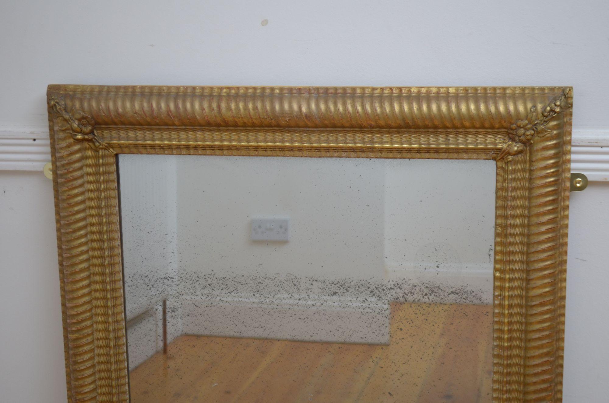 Antique 19th Century French Gilded Mirror For Sale 1