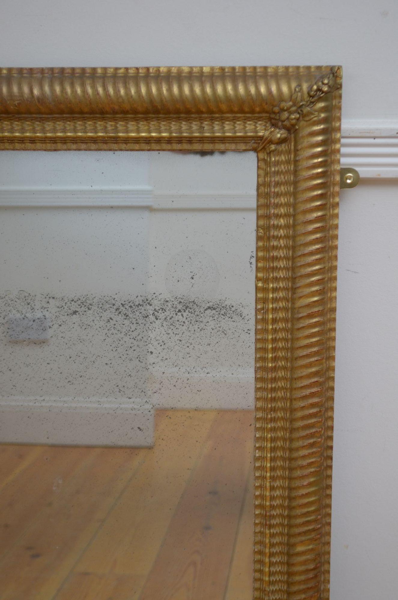 Antique 19th Century French Gilded Mirror For Sale 2