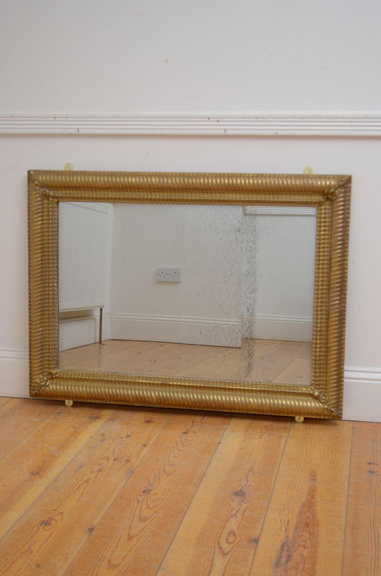 Antique 19th Century French Gilded Mirror For Sale 4