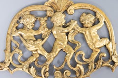 19th Century French Gilt Bronze Cherubim Putti Wall Ornament Appliqué